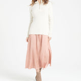 Pure Cashmere 2 ply Zip Neck Ribbed Sweater (Mia 4)