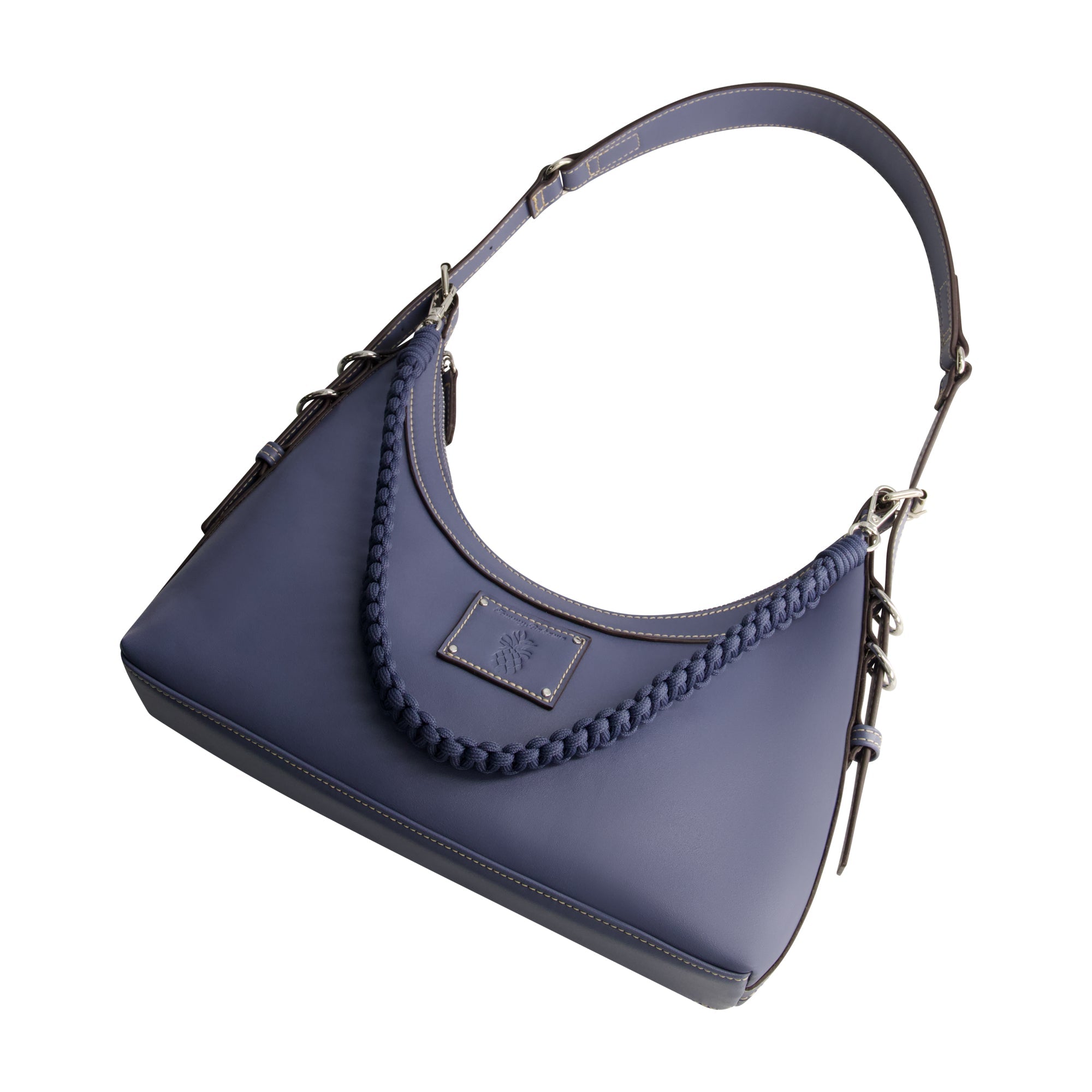 Tommy Bahama Debossed Logo Zip-top Hobo Bag, Navy