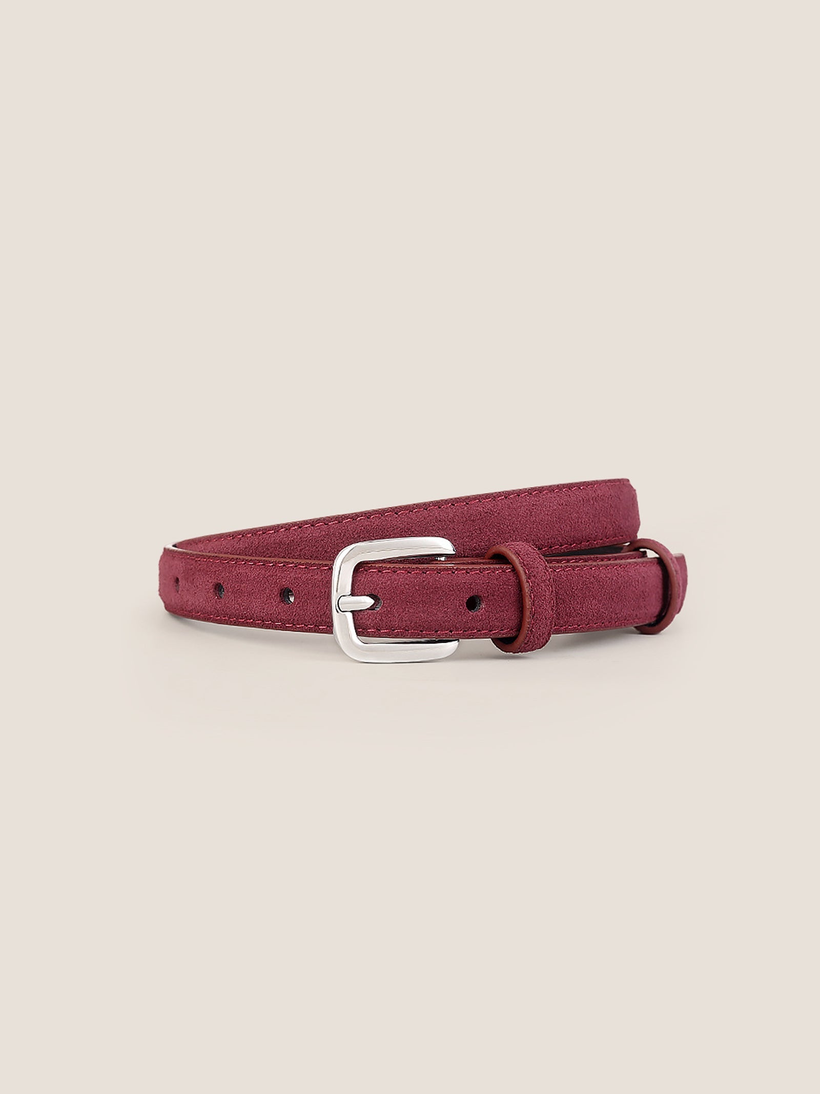 Luxury Suede Decorative Belt With Durable Alloy Buckle