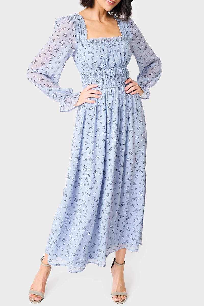 maxi dress shirred Shirred Bodice Maxi Dress