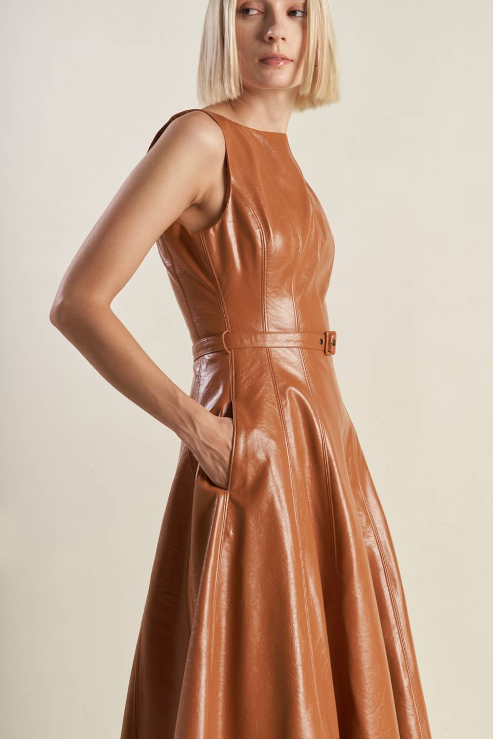 midi faux leather dress SteinMart.com