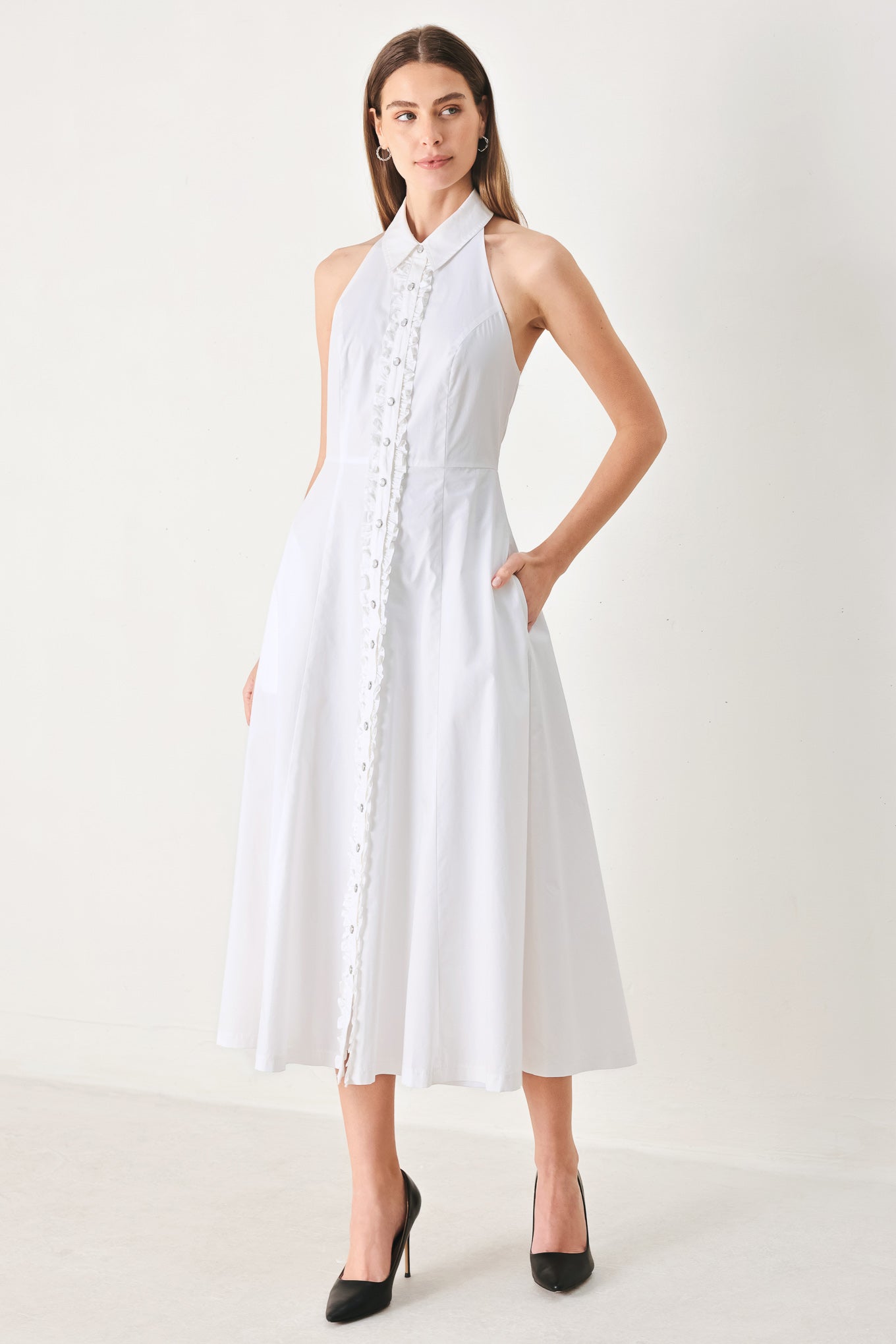 angel midi dress Angel Charm Woven Midi Dress White / S