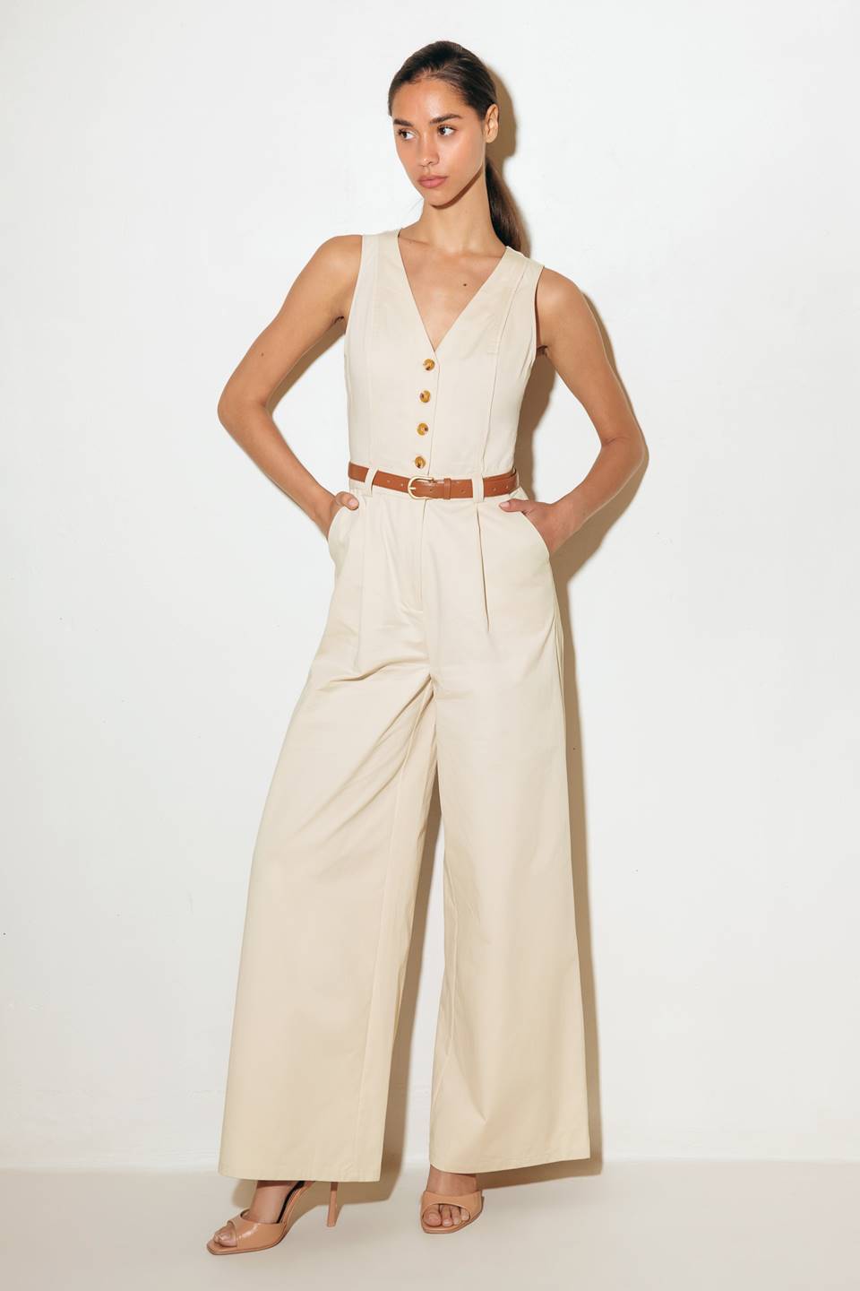 SteinMart.com | EVERYDAY ESSENTIAL WOVEN JUMPSUIT – Stein Mart