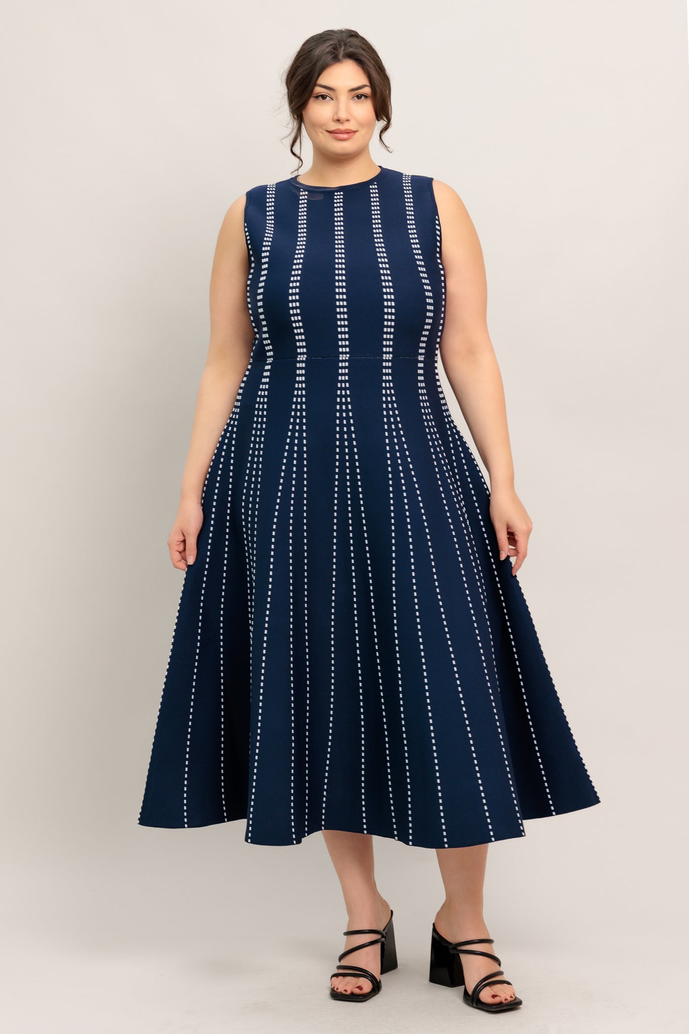 Perfectly Poised Jacquard Sweater Midi Dress