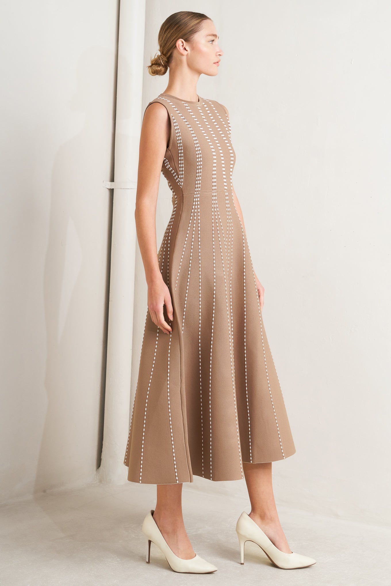 Perfectly Poised Jacquard Sweater Midi Dress