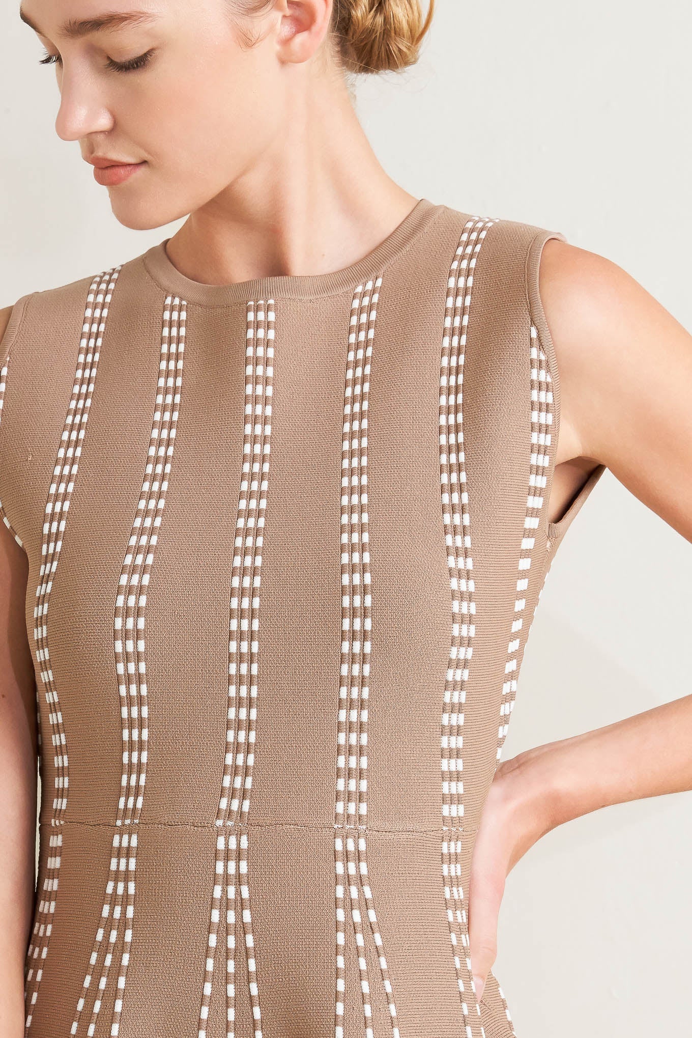 Perfectly Poised Jacquard Sweater Midi Dress