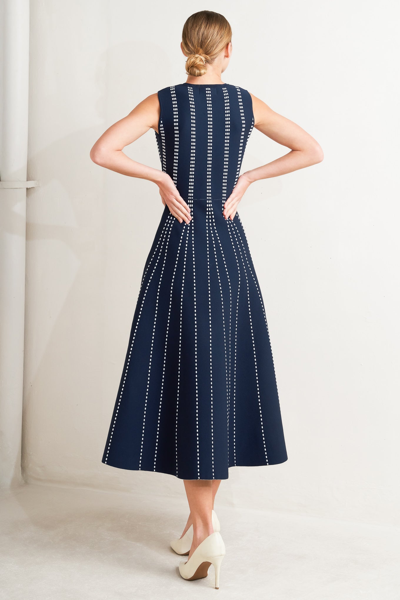 Perfectly Poised Jacquard Sweater Midi Dress