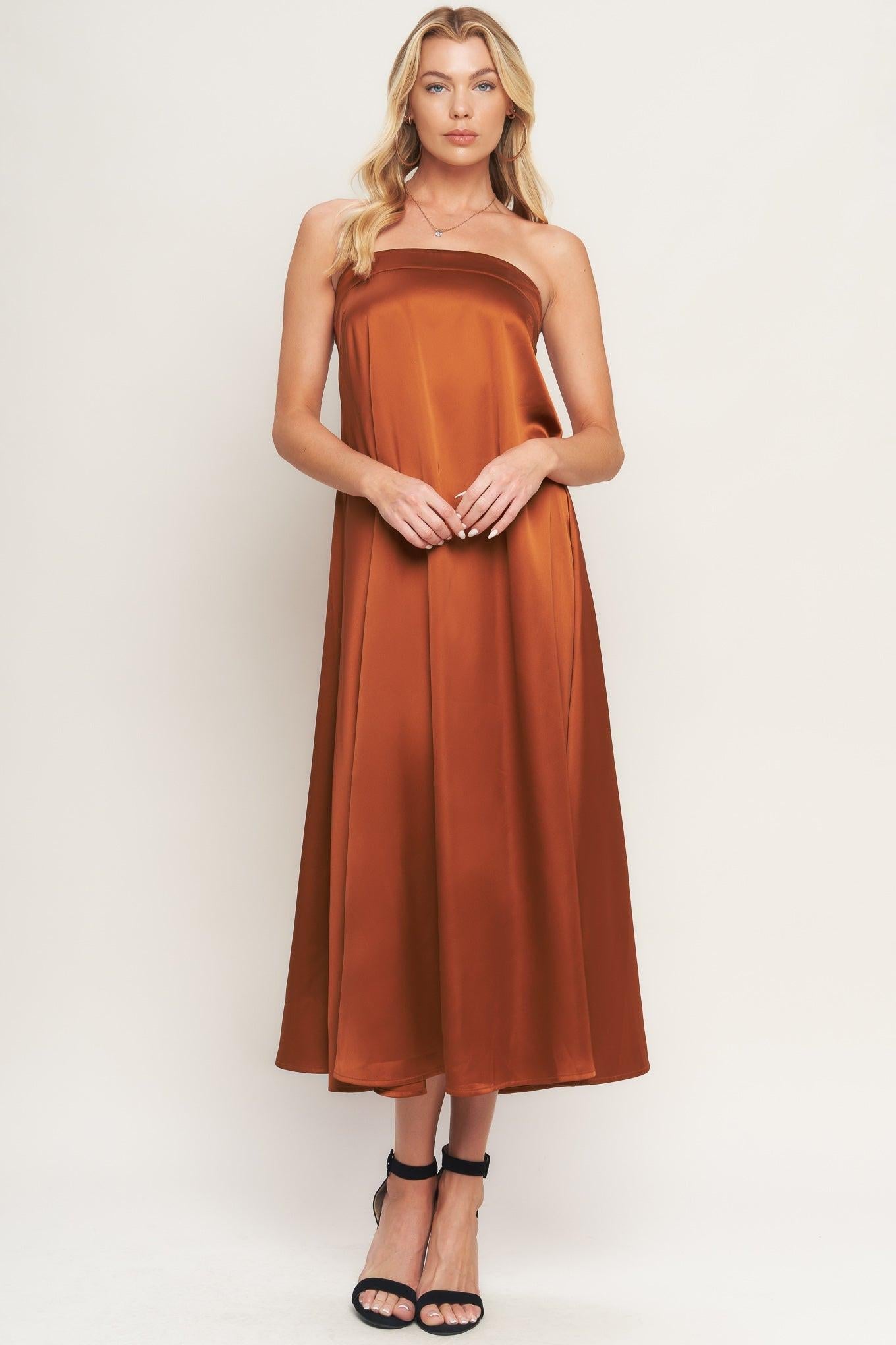 bronze midi dress FROSTY ELEGANCE WOVEN l FLYING TOMATO / S The fitted sheath silhouette Color:Lapis-Blue (SteelBlue) deep plunge INMAKER No Tie Shoelaces