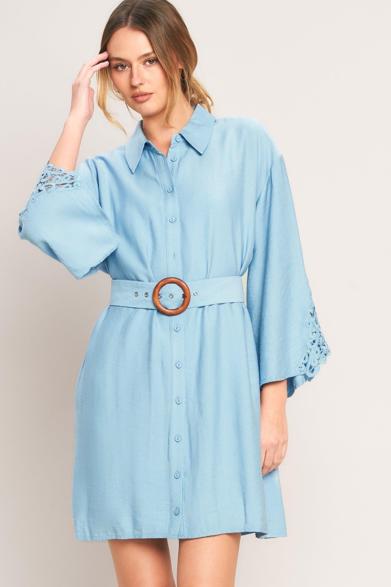 coast pale blue dress Coast Women's Petite Lisa Tan Statement Bow Crepe Midi Dress in Pale Blue | Size: 4