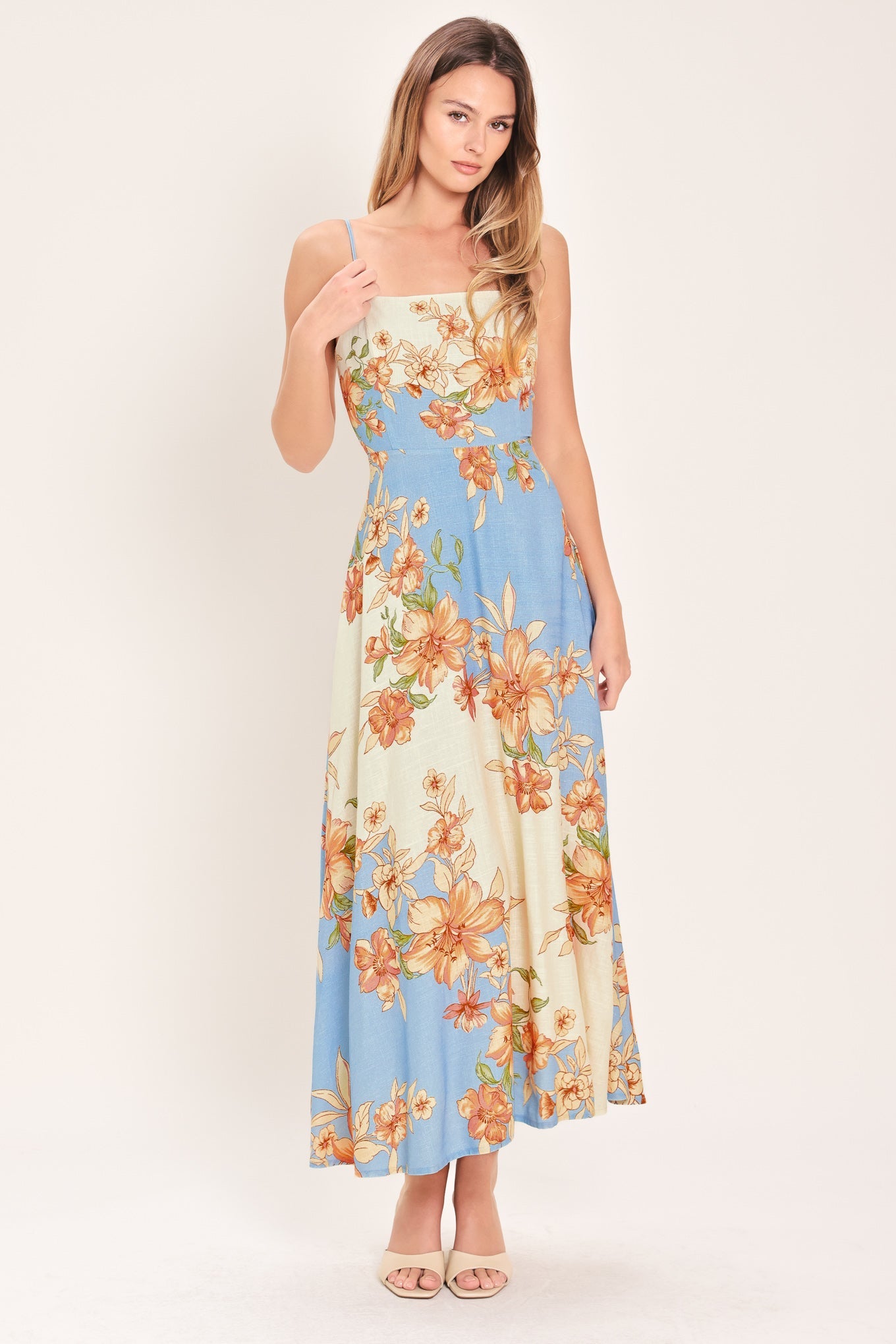 summer midi maxi dress Women's Summer Casual Flutter Short Sleeve Crew Neck Smocked Elastic Waist Tiered Midi Dress Comfy Summer Dresses Women Vintage Dress Maxi Dress
