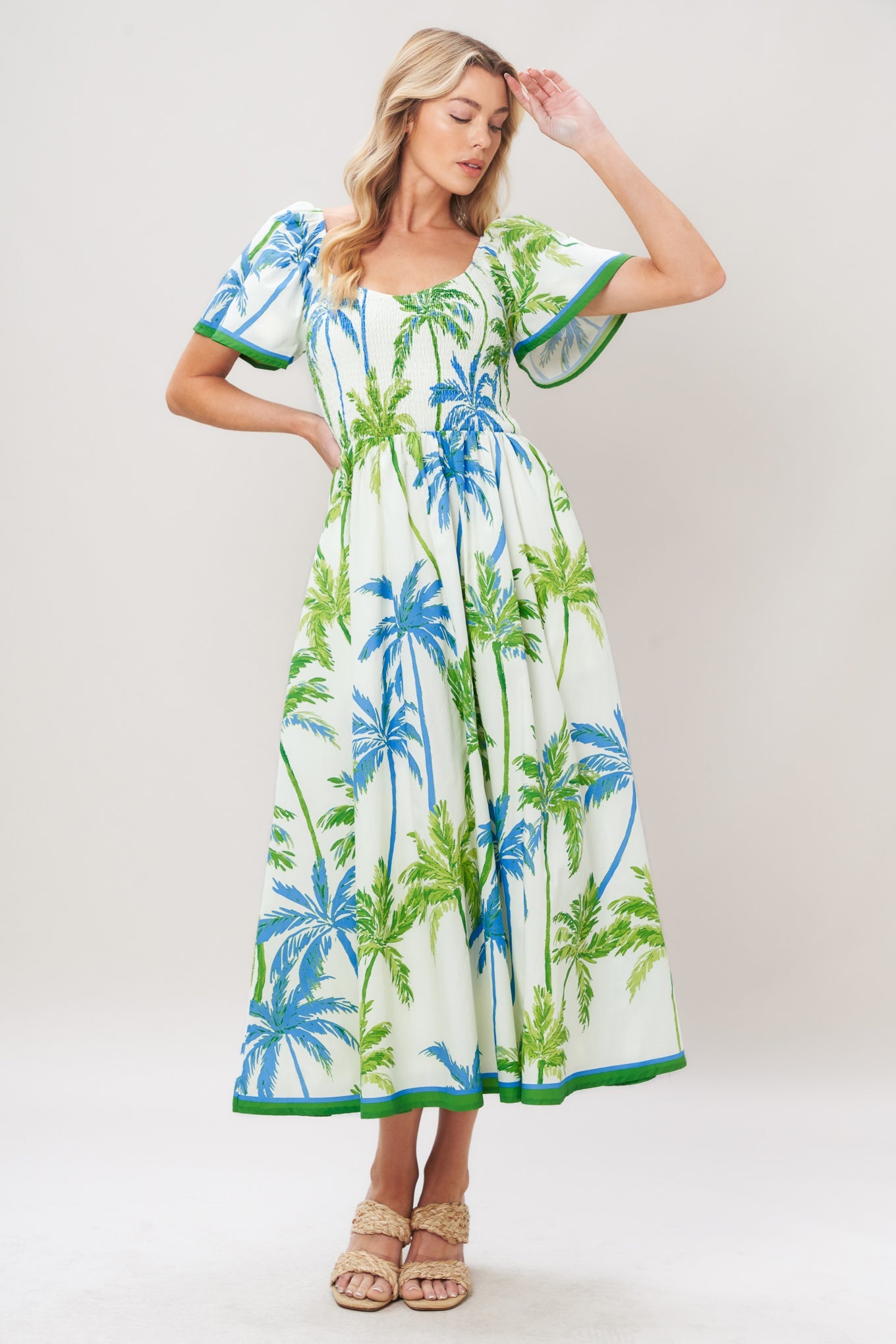 jean dress flowy Denim Inserts Pockets Fountain | Tribal south-indian-sri-lankan
