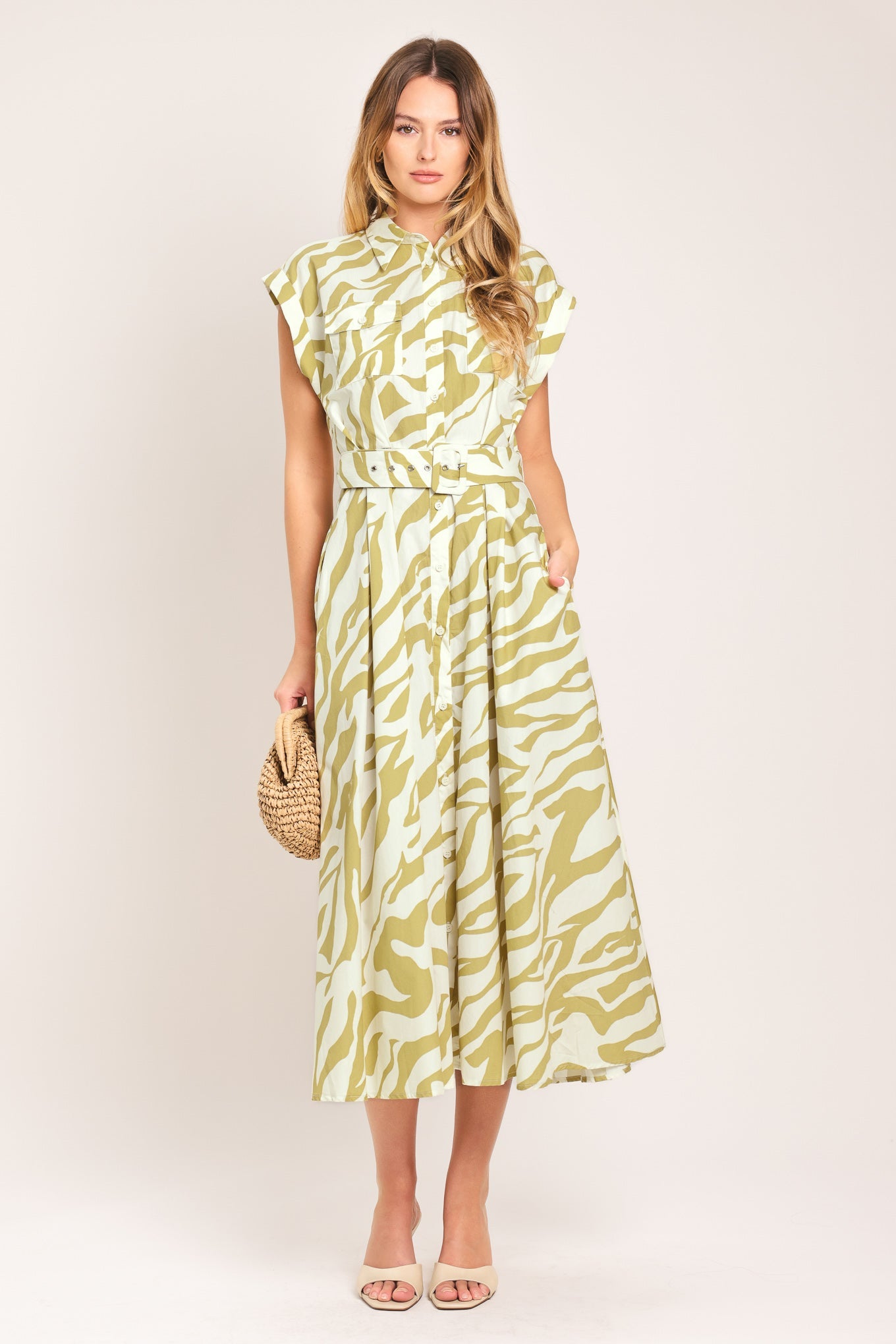 yellow midi shirt dress SteinMart.com