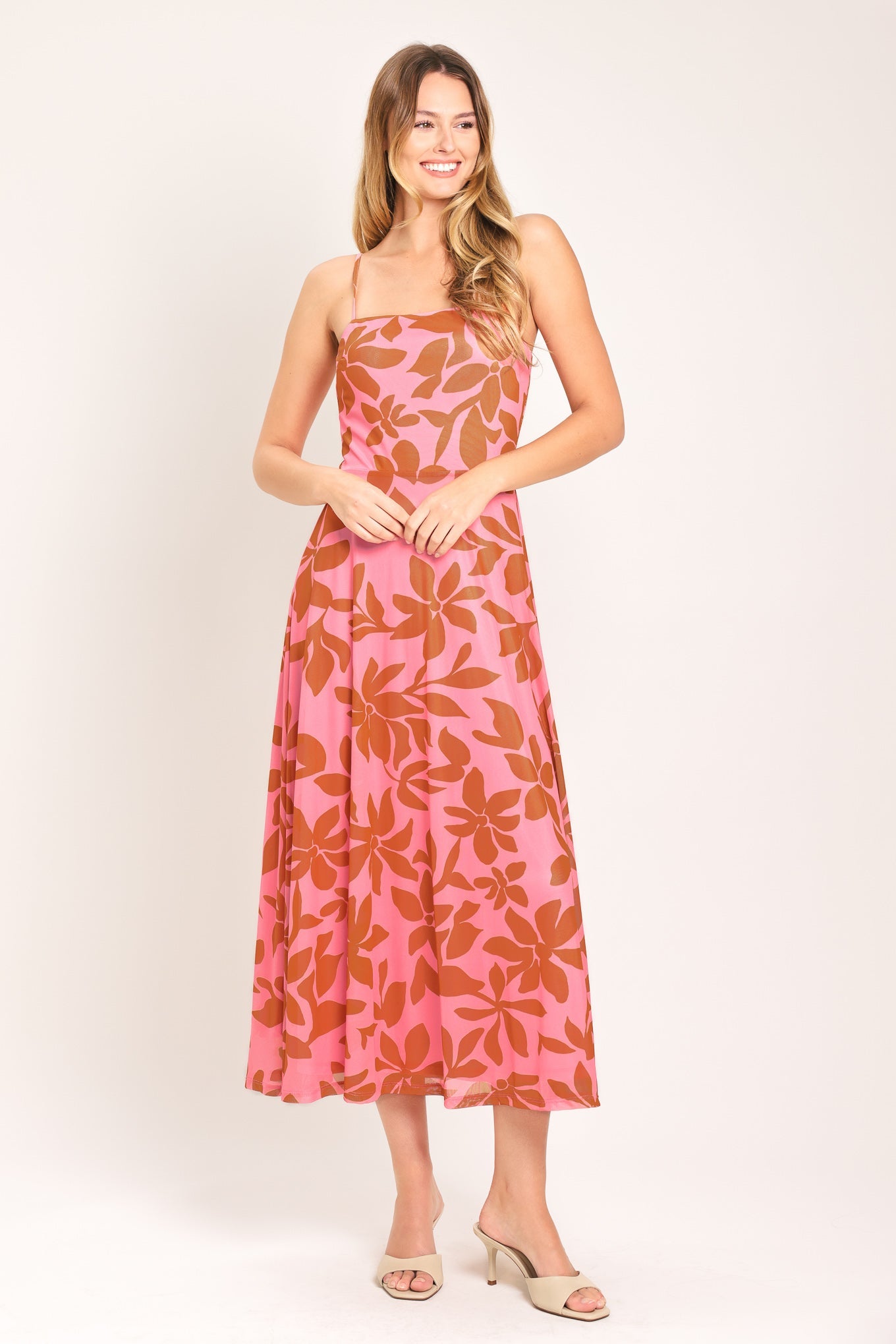 haven midi dress ROSY HAVEN POWER MESH MIDI DRESS l FLYING TOMATO MAUVE / M