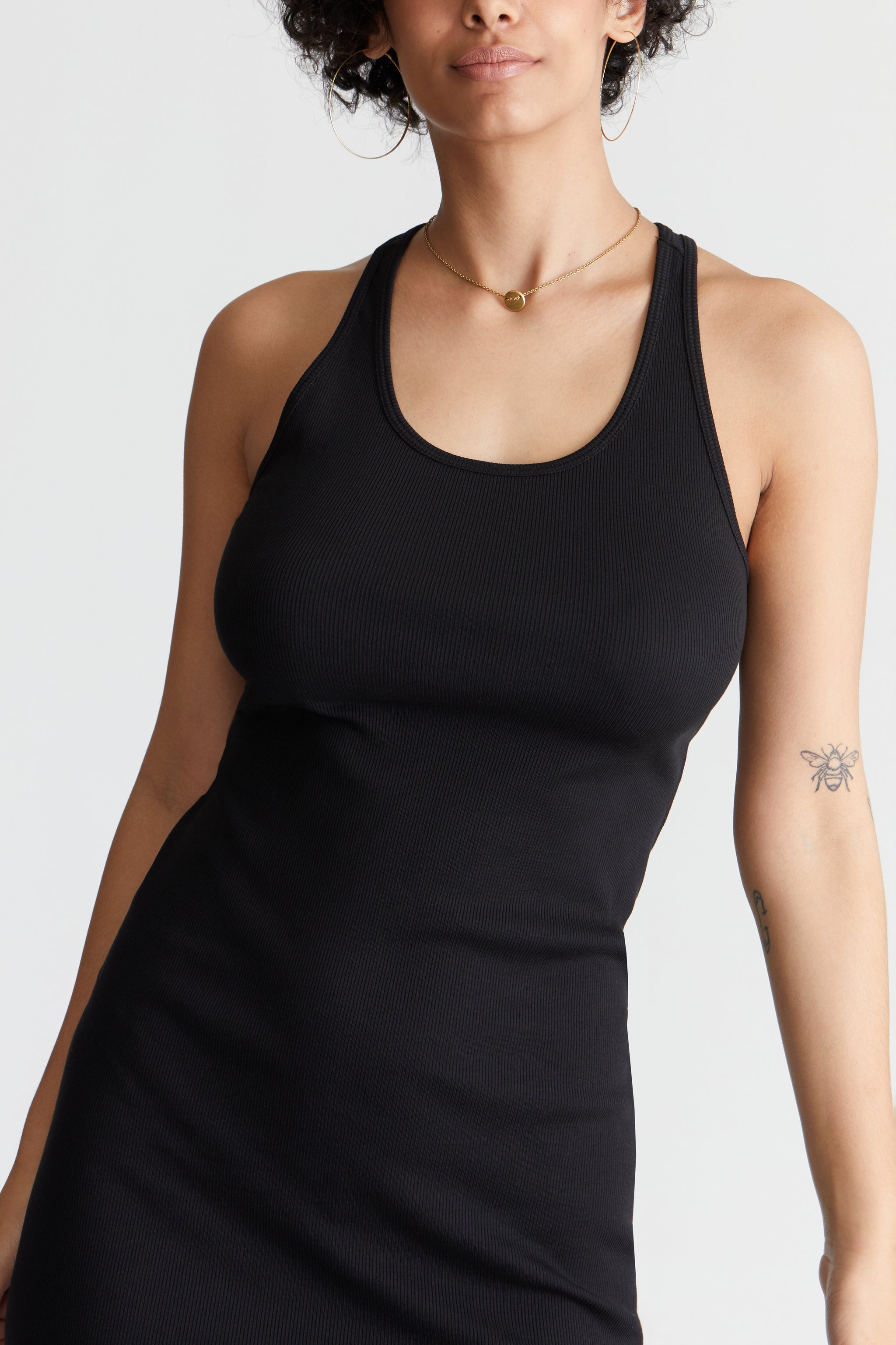 Pima Rib Knit L&l Racerback Dress
