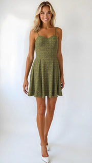 Calvin Klein Jeans Womens Micro Leopard Line Mini  Dress