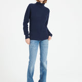 Pure Cashmere Rib Knit Turtleneck Sweater (Lilly 21)
