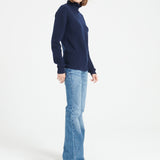 Pure Cashmere Rib Knit Turtleneck Sweater (Lilly 21)
