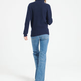 Pure Cashmere Rib Knit Turtleneck Sweater (Lilly 21)