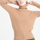 Pure Cashmere Rib Knit Turtleneck Sweater (Lilly 21)