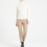 Pure Cashmere Rib Knit Turtleneck Sweater (Lilly 21)