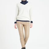 Pure Cashmere Open Knit V-Neck Sweater (Lilly 27)