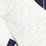Pure Cashmere Open Knit V-Neck Sweater (Lilly 27)