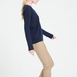 Pure Cashmere 2 ply V-Neck Sweater w/Stitch (Lilly 31)