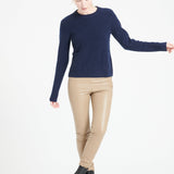 Pure Cashmere 4 ply Round Neck Sweater w/Ribbing (Lilly 32)