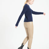 Pure Cashmere 4 ply Round Neck Sweater w/Ribbing (Lilly 32)