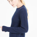 Pure Cashmere 4 ply Round Neck Sweater w/Ribbing (Lilly 32)