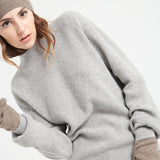 Pure Cashmere Rib Knit High Neck Sweater (Mia 1)