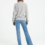 Pure Cashmere Rib Knit High Neck Sweater (Mia 1)