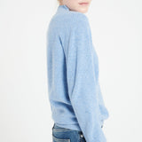 Pure Cashmere Rib Knit High Neck Sweater (Mia 1)