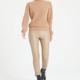Pure Cashmere Rib Knit High Neck Sweater (Mia 1)