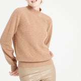 Pure Cashmere Rib Knit High Neck Sweater (Mia 1)