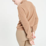 Pure Cashmere Rib Knit High Neck Sweater (Mia 1)