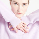 Pure Cashmere Rib Knit High Neck Sweater (Mia 1)