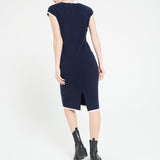 Pure Cashmere Milano Knit V-Neck Midi Dress (Mia 2)