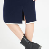 Pure Cashmere Milano Knit V-Neck Midi Dress (Mia 2)