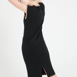 Pure Cashmere Milano Knit V-Neck Midi Dress (Mia 2)