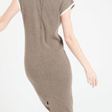 Pure Cashmere Milano Knit V-Neck Midi Dress (Mia 2)