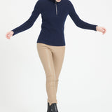 Pure Cashmere 2 ply Zip Neck Ribbed Sweater (Mia 4)