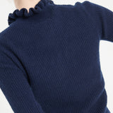 Pure Cashmere 2 ply Zip Neck Ribbed Sweater (Mia 4)