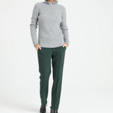 Pure Cashmere 2 ply Zip Neck Ribbed Sweater (Mia 4)