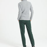 Pure Cashmere 2 ply Zip Neck Ribbed Sweater (Mia 4)