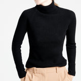 Pure Cashmere Turtleneck Ribbed Sweater (Mia 5)