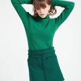 Pure Cashmere Turtleneck Ribbed Sweater (Mia 5)