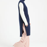 Pure Cashmere Long Sleeveless Ribbed Cardigan (Mia 6)