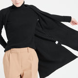 Pure Cashmere Long Sleeveless Ribbed Cardigan (Mia 6)