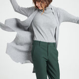 Pure Cashmere Long Sleeveless Ribbed Cardigan (Mia 6)